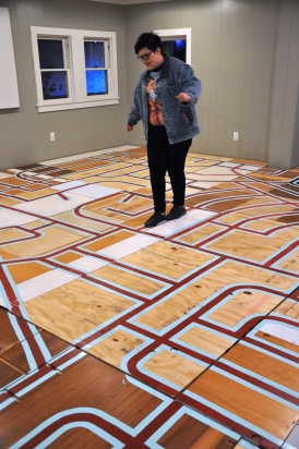 Suburban Labyrinth, installation, Luminaria Contemporary Arts Festival, San Antonio, TX. 2017