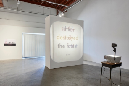 Vocabulary Lesson, 2018. Regional Fictions exhibition, Mass Gallery, Austin, TX. Photo by Andrea Calo.